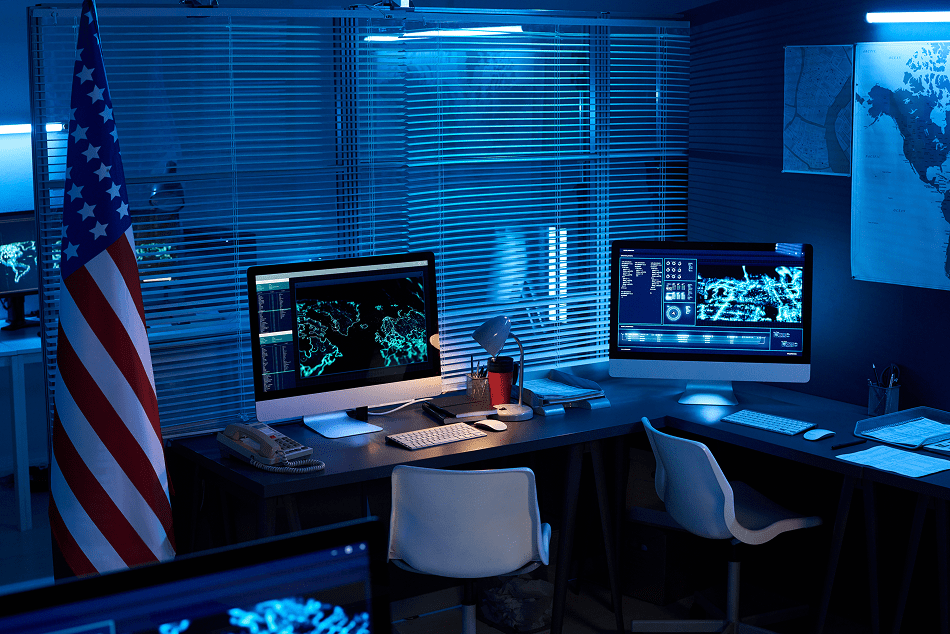 government office at night